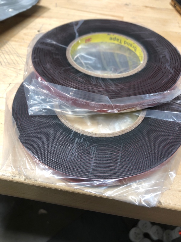 Photo 2 of (2 PACK) OF 3M VHB Heavy Duty Mounting Tape 4910, Clear, 1/2" x 5 yards, Double Sided, Permanent, High Strength, Long-Term Durability
