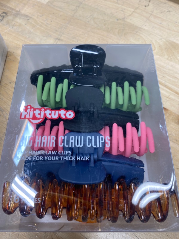 Photo 2 of Hitituto Big Hair Claw Clips 6 Packs 