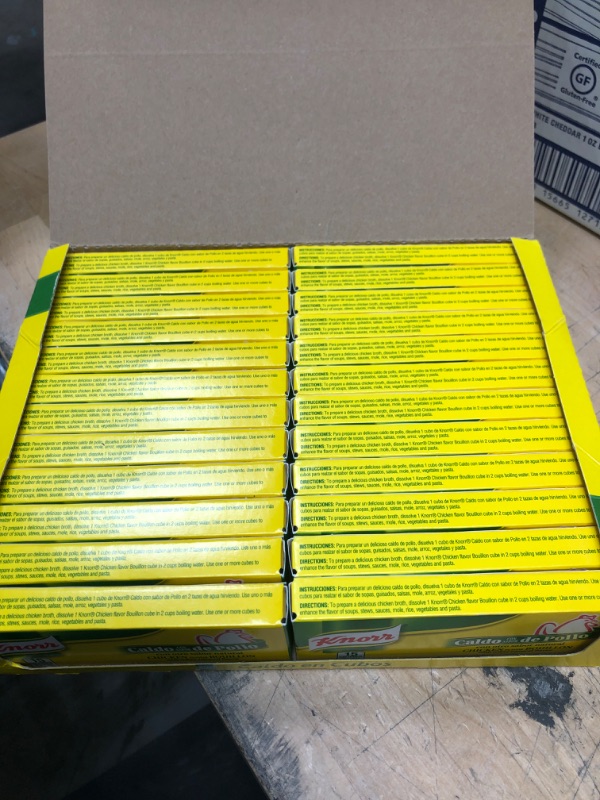Photo 1 of **NONREFUNDABLE**BEST BY: APRIL 13, 2022**
Knorr Chicken Bouillon Cubes, 2.3-Ounce Boxes (Pack of 24)
