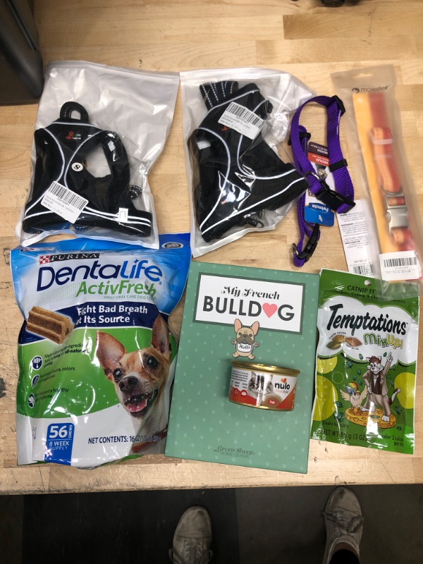 Photo 1 of **NONREFUNDABLE BUNDLE OF ASSORTED PET TREATS, COLLARS AND HARNESSES**