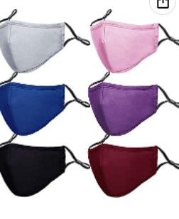 Photo 1 of CLOTH FACE MASKS REUSABLE WASHABLE ADJUSTABLE COTTON FACE MASK FOR WOMAN MEN /6PC
2 BAGS (12 PC TOTAL)