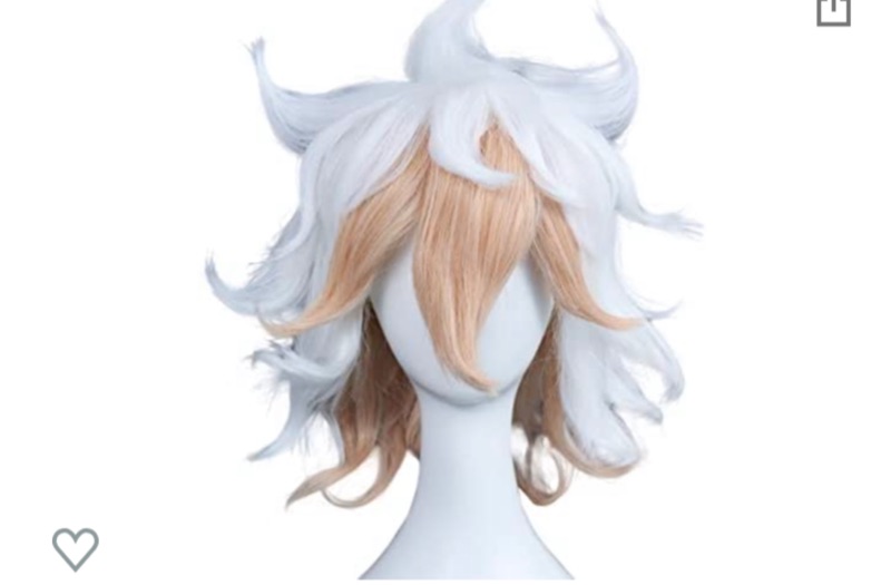 Photo 1 of  Wig Cap Multi-Color Wigs Short Curly Cosplay 