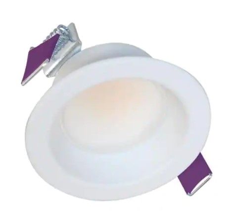 Photo 1 of Halo 2 in. Selectable CCT Integrated LED Retrofit Module White Recessed Light with Surface Mount Trim