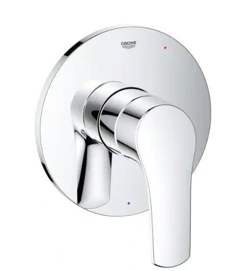 Photo 1 of **MISSING HARDWARE** GROHE Eurosmart 1-Handle Pressure Balance Valve Trim Kit in StarLight Chrome with Cartridge (Valve Not Included)