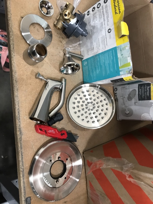 Photo 1 of **MISSING HARDWARE** American Standard Rumson Single-Handle 1-Spray Tub and Shower Faucet with 1.8 GPM in Brushed Nickel Valve Included