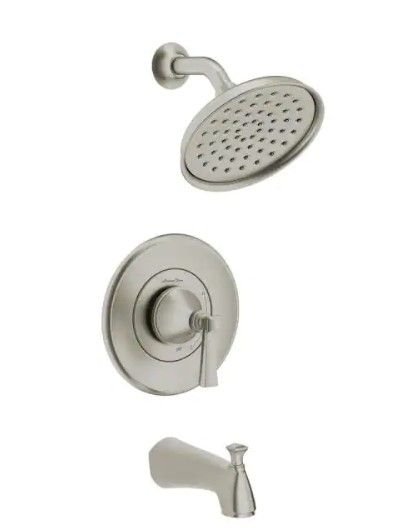 Photo 1 of **MISSING HARDWARE** American Standard Rumson Single-Handle 1-Spray Tub and Shower Faucet with 1.8 GPM in Brushed Nickel Valve Included