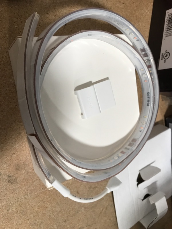 Photo 2 of **MISSING power adapter** Philips Hue White and Color Ambiance Dimmable LED Light Strip Plus Smart Light Base Kit with Bluetooth (80")