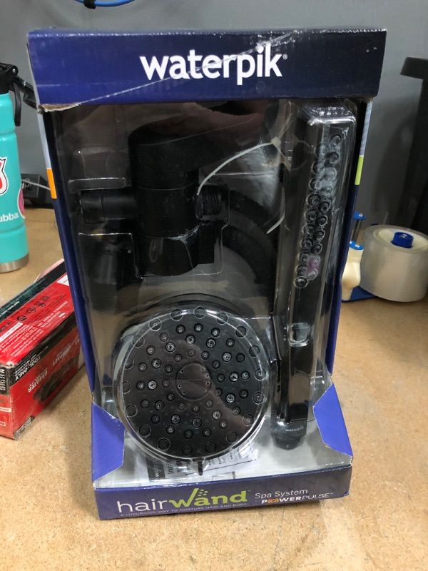 Photo 1 of 12-Spray High Pressure 1.8 GPM 5 in. Wall Mount Dual Shower Head and Handheld Shower Head in Matte Black
