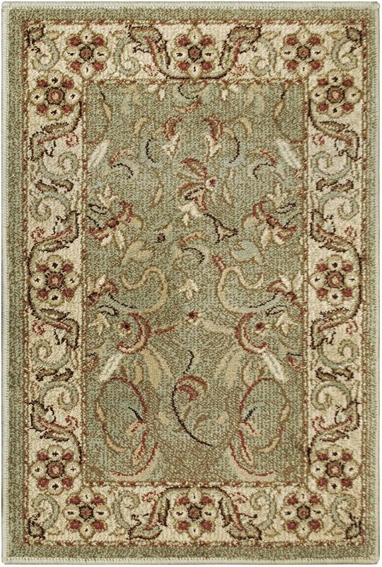 Photo 1 of (2 RUGS)
Traditional Oriental Floral Scroll Classic Vines Indoor Area Rug, 2' x 3', Green by Superior
Maples Rugs Rebecca Contemporary Kitchen Rugs Non Skid Accent Area Carpet [Made in USA], 1'8 x 2'10, Café Brown/White
