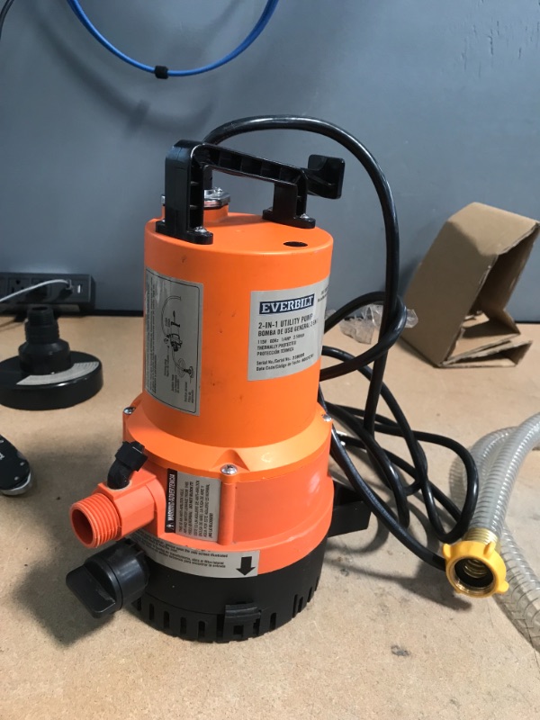 Photo 4 of 1/4 HP 2-in-1 Utility Pump
