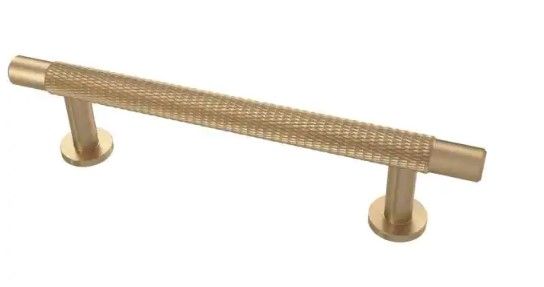 Photo 1 of ** SET OF 3**
Knurled 3-3/4 in. (96 mm) Champagne Bronze Bar Drawer Pull
