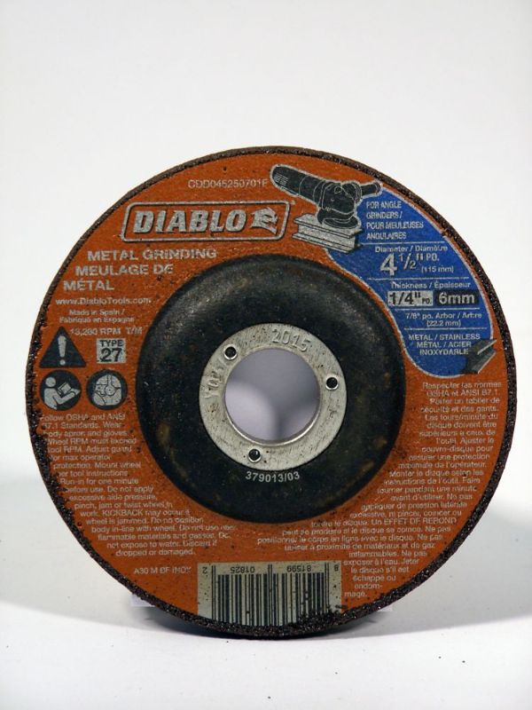 Photo 1 of ** SETS OF 5**
Diablo 4 1/2-inch X 1/4-inch X 7/8-inch Type 27 Grinder Wheel/Disc for Metal Grinding

