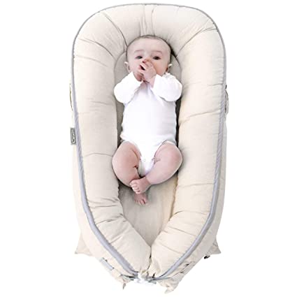 Photo 1 of Premium Organic Baby Nest by LaLaMe | Water-Resistant Baby Lounger Pillow | Co-Sleeping Newborn Bassinet Crib for Boys and Girls Infants, Great for Baby Shower
