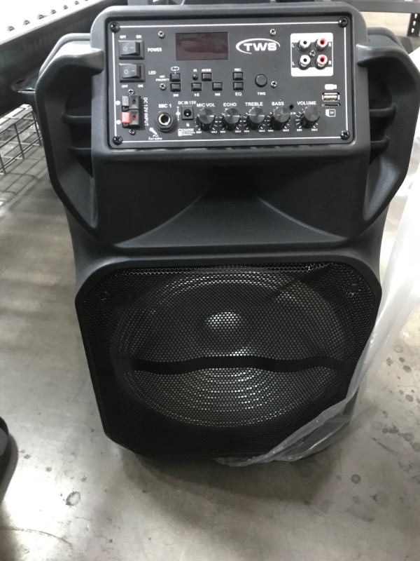 Photo 4 of ***PARTS ONLY*** Karaoke Machine for Adults and Kids with 3 Karaoke Microphones, SEAPHY Dazzling DJ Light 12'' Sub-woofer BT Connectivity Portable PA Speaker System Bonus 2 Wireless Microphone/1 Corded Mic, 540W Peak
14 x 13 x 29 inches
