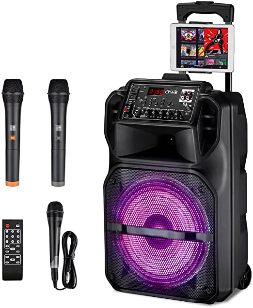 Photo 1 of ***PARTS ONLY*** Karaoke Machine for Adults and Kids with 3 Karaoke Microphones, SEAPHY Dazzling DJ Light 12'' Sub-woofer BT Connectivity Portable PA Speaker System Bonus 2 Wireless Microphone/1 Corded Mic, 540W Peak
14 x 13 x 29 inches
