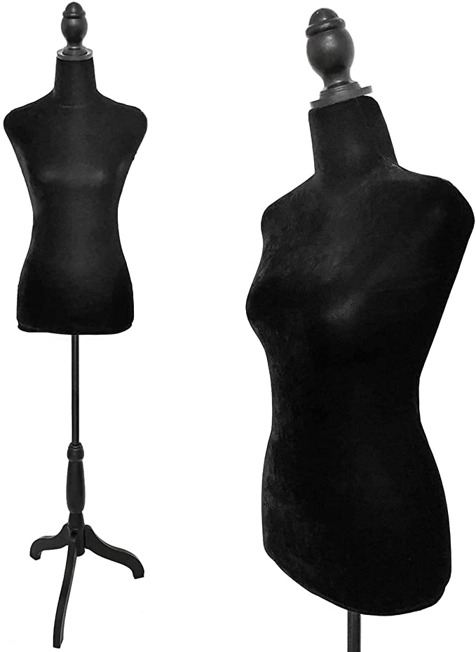 Photo 1 of *MISSING A COMPONENT* Black Female Dress Form Mannequin Torso Body with Adjustable Tripod Stand Dress Jewelry Display
66inch-Black
