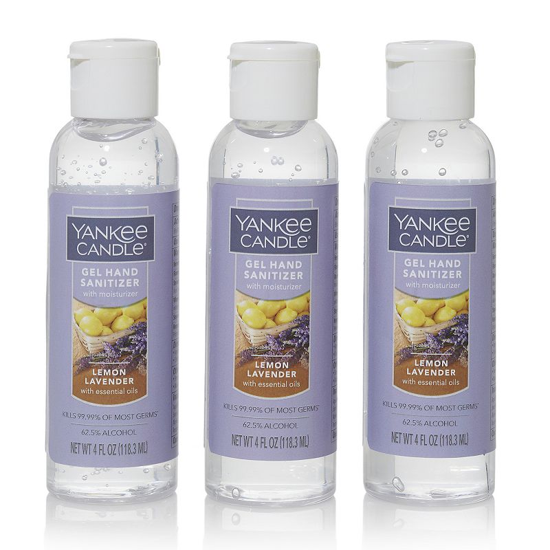 Photo 1 of ** EXP: 12/2021***  ** NON-REFUNDABLE**  *** SOLD AS IS**
** SETS OF 4**
Yankee Candle Scented Hand Sanitizer Gel Moisturizing with Aloe, Antibacterial, Lemon Lavendar, 3 Pack, 4oz Bottles
