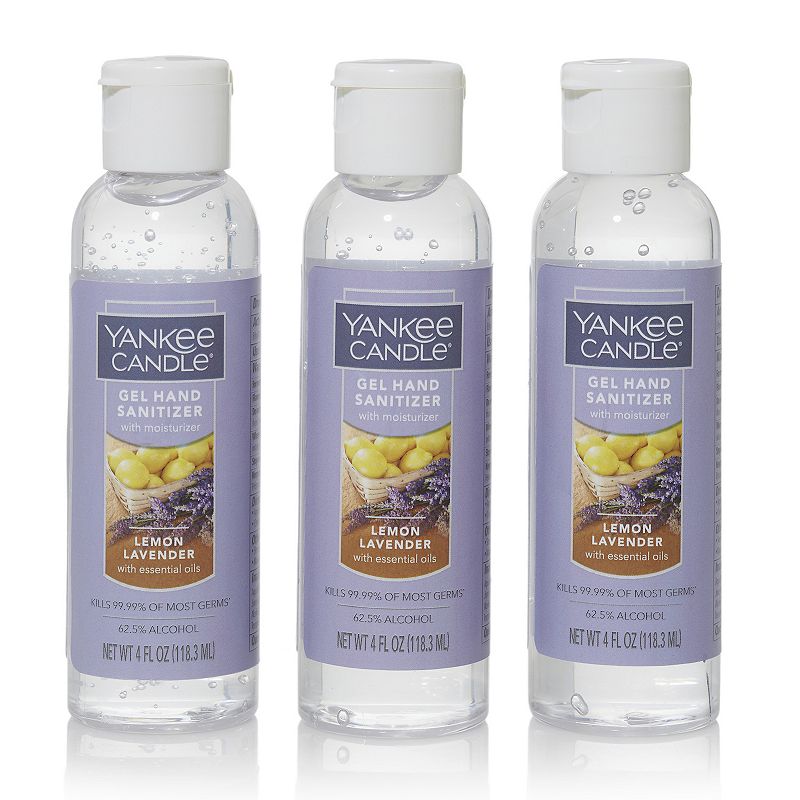 Photo 1 of ** EXP: 12/2021***  ** NON-REFUNDABLE**  *** SOLD AS IS**
** SETS OF 4**
Yankee Candle Scented Hand Sanitizer Gel Moisturizing with Aloe, Antibacterial, Lemon Lavendar, 3 Pack, 4oz Bottles