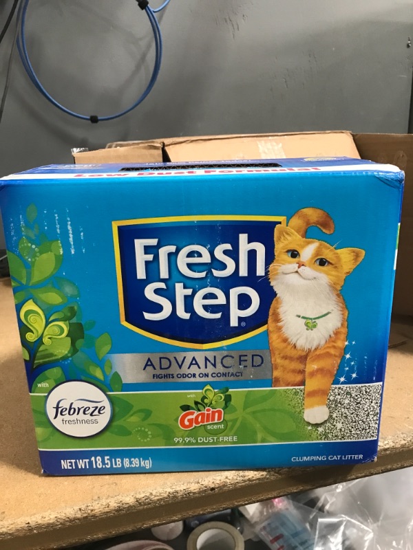 Photo 2 of *** NON-REFUNDABLE**    ** SOLD AS IS ** 
 Fresh Step Advanced Cat Litter, Clumping Cat Litter, 99.9% Dust-Free, Gain Scent, 37 lbs Total ( 2 Pack of 18.5 lb Boxes)
