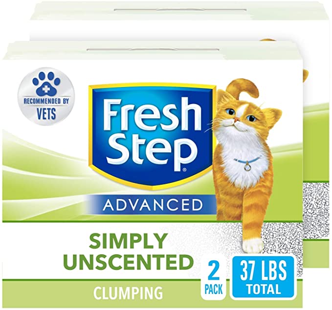Photo 1 of ** NON-REFUNDABLE**  ** SOLD AS IS**
Fresh Step Advanced Simply Unscented Clumping Cat Litter, Recommended by Vets, 37 lbs Total 18.5 lb Box (Pack of 2)
