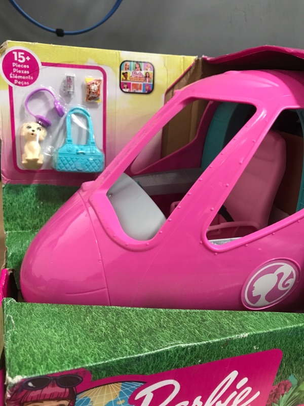 Photo 3 of Barbie Dreamplane Transforming Playset with Reclining Seats and Working Overhead Compartments, Plus 15+ Pieces Including a Puppy and a Snack Cart, for Kids 3 Years Old and Up
