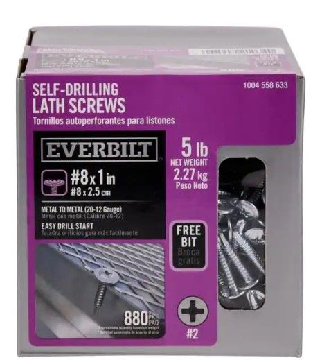 Photo 1 of #8 x 1 in. Self Drilling Lath Screw 5 lbs.-Box (880-Piece)
