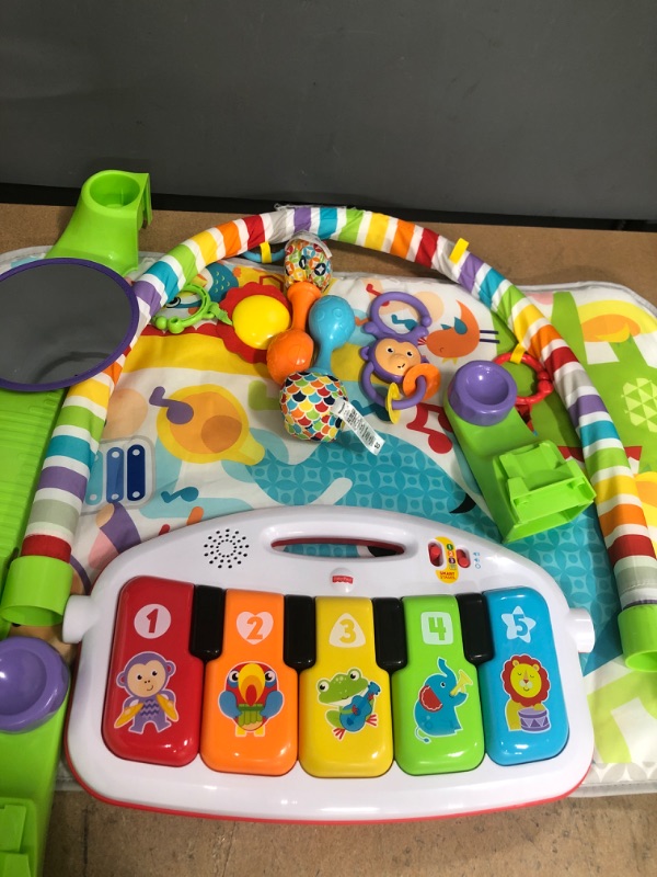 Photo 3 of Fisher-Price Deluxe Kick 'n Play Piano Gym, Green, Gender Neutral, Mat Size: 30" x 19"