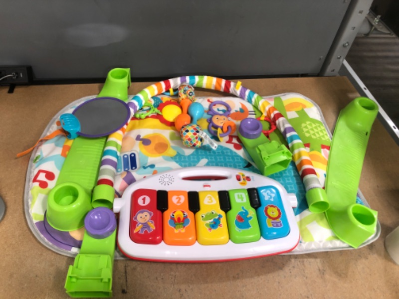 Photo 2 of Fisher-Price Deluxe Kick 'n Play Piano Gym, Green, Gender Neutral, Mat Size: 30" x 19"