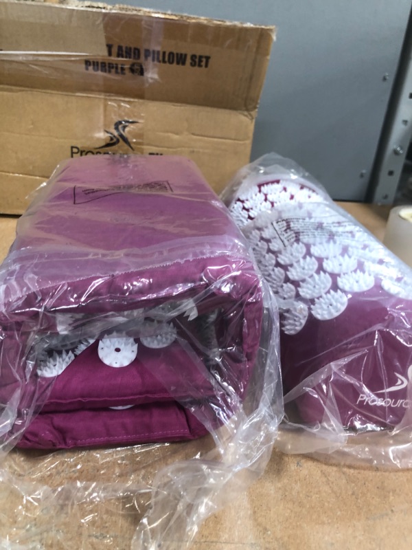 Photo 3 of Acupressure Mat and Pillow Set - Purple, Size: 25"