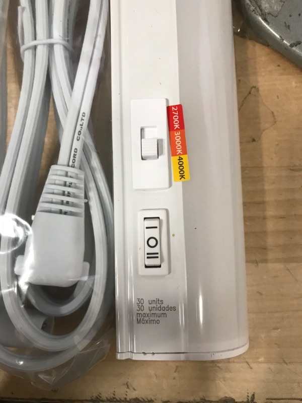 Photo 1 of 12 in. 6-Watt Plug-in Color Changing LED Under Cabinet Light 3-Position Switch Linkable 350 Lumens Cords Included
