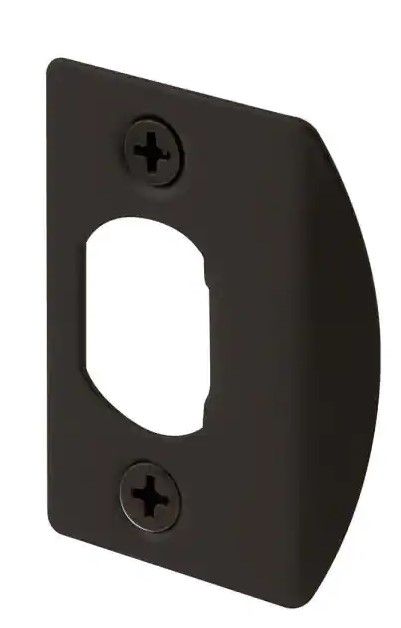 Photo 1 of ** SETS OF 9**
Door Latch Strike Plate, Steel Construction, Classic Bronze Finish
