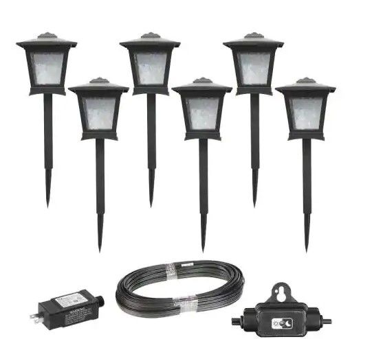 Photo 1 of 
Hampton Bay
Low Voltage Black Outdoor Integrated LED Landscape Path Light (6-Pack Kit)