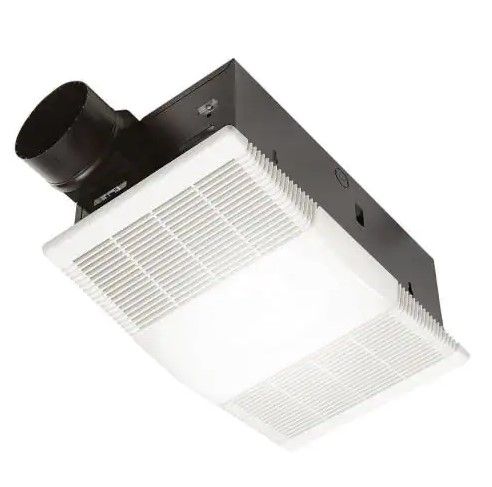 Photo 1 of Broan-NuTone
80 CFM Ceiling Bathroom Exhaust Fan with Light and 1300-Watt Heater