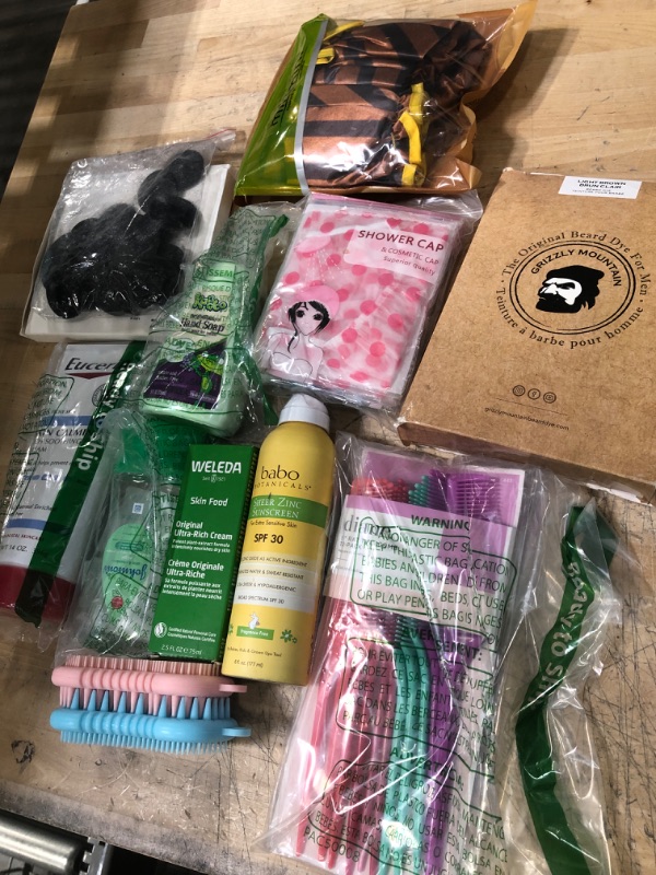 Photo 1 of **NOT REFUNDABLE** BUNDLE OF ASSORTED MISC Beauty Items Amazon
Sunscreen exp date: 03/2024