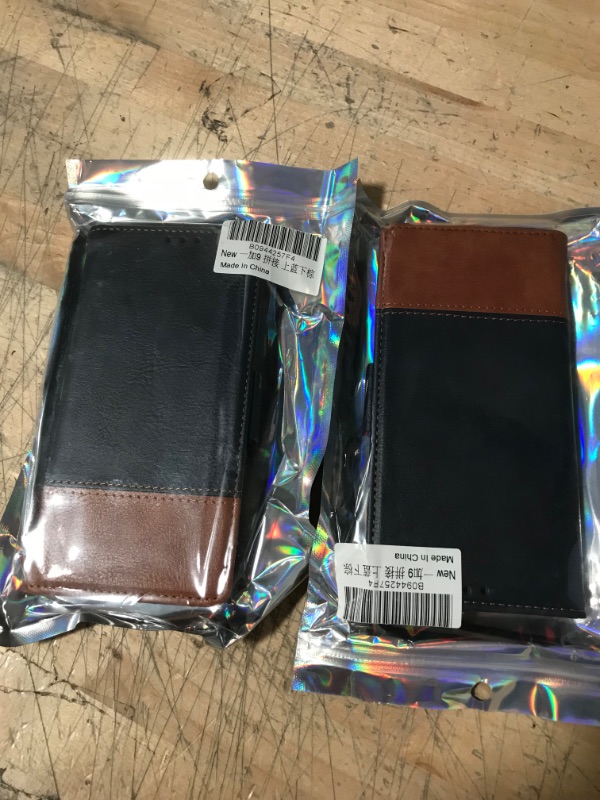 Photo 1 of 10 Cent Oneplus 9 Leather Case, Classic Genuine Leather Oneplus 9 Wallet Case [RFID Blocking], Flip Magnetic Case, Only Compatible with Oneplus 9(Blue)
