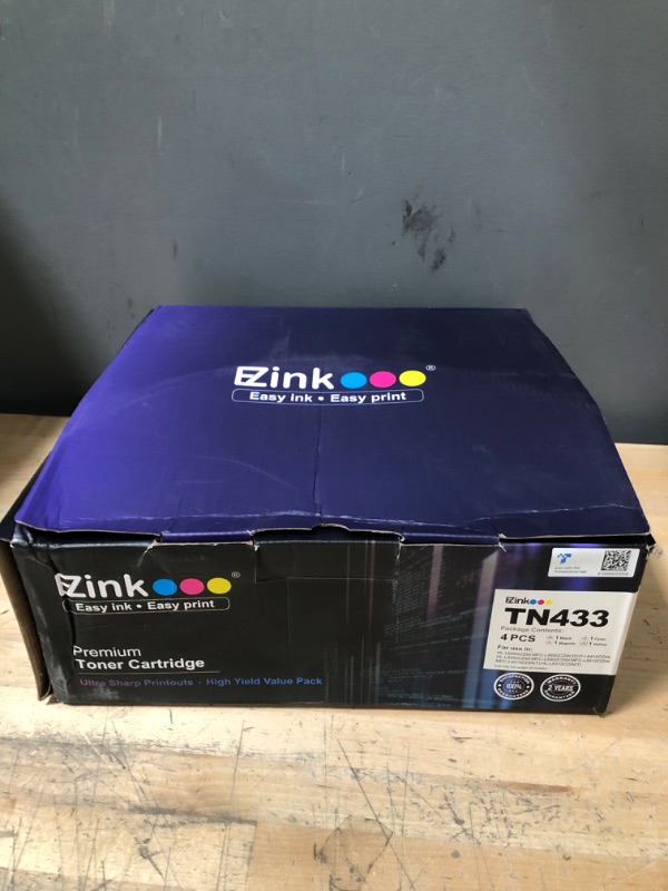 Photo 3 of E-Z Ink (TM) Compatible Toner Cartridge Replacement for Brother TN-433 TN433 TN433bk TN431 Compatible with HL-L8260CDW HL-L8360CDW MFC-L8610CDW MFC-L8900CDW (Black, Cyan, Magenta, Yellow, 4 Pack)
