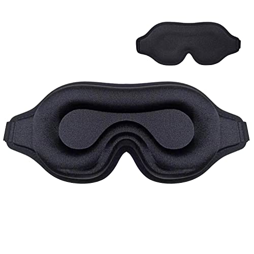 Photo 1 of SET OF 2 Eye Mask for Sleeping, Adjustable Blindfold& Sleeping Mask, 3D Contoured Cup Sleep Mask, Shading Eye Mask,Comfortable and Soft Eye Covers for Sleeping
