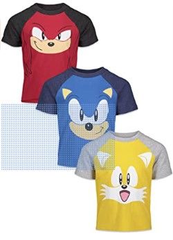 Photo 1 of SEGA Sonic The Hedgehog Boys 3 Pack Short Sleeve Graphic T-Shirts
