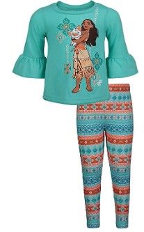 Photo 1 of BUNDLE OF 2 Disney Moana Girls Top and Leggings Set 10-12
