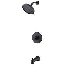 Photo 1 of ***PARTS ONLY*** 
Glacier Bay
Oswell Single-Handle 1-Spray Tub and Shower Faucet in Matte Black (Valve Included)