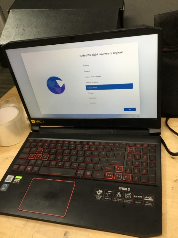 Photo 1 of Acer Nitro 5 AN515-55-53E5 Gaming Laptop | Intel Core i5-10300H | NVIDIA GeForce RTX 3050 Laptop GPU | 15.6" FHD 144Hz IPS Display | 8GB DDR4 | 256GB NVMe SSD | Intel Wi-Fi 6 | Backlit Keyboard
