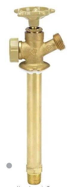Photo 1 of 1/2 in. MIP and 1/2 in. SWT x 3/4 in. MHT x 8 in. Brass Anti-Siphon Frost Free Sillcock Valve
