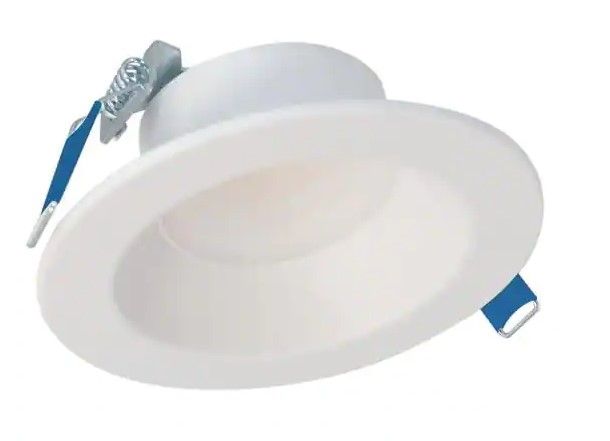 Photo 1 of Halo
LCR4 4 in. Soft White Selectable CCT Integrated LED Recessed Light With Round Surface Mount White Trim Retrofit Module