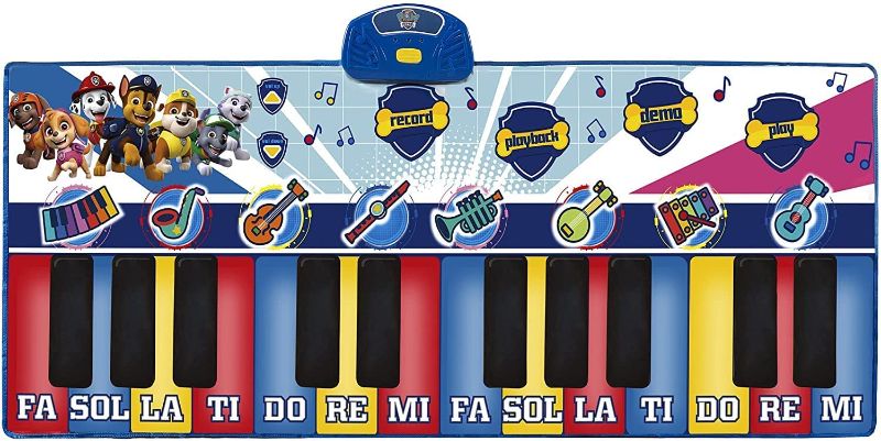 Photo 1 of MINOR BLADE DAMAGE*
First Act Paw Patrol Giant Musical Piano Mat - 70-Inch, 24 Keys, Make Real Music - Record, Playback, Volume Control - Musical Instruments for Toddlers and Kids - Amazon Exclusive
