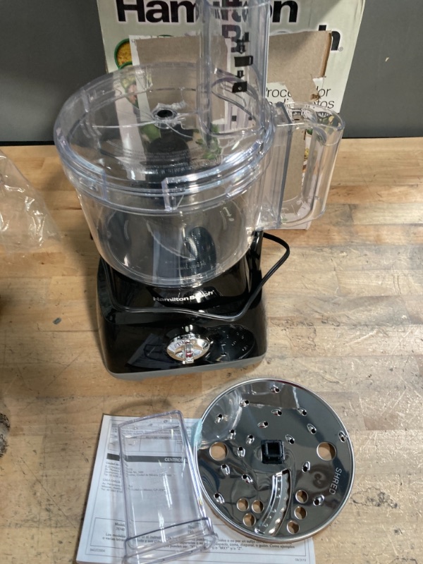 Photo 2 of Hamilton Beach Food Processor & Vegetable Chopper for Slicing, Shredding, Mincing, and Puree, 8 Cup, Black
