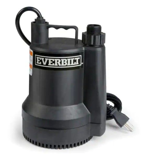 Photo 1 of 
Everbilt
1/6 HP Plastic Submersible Utility Pump