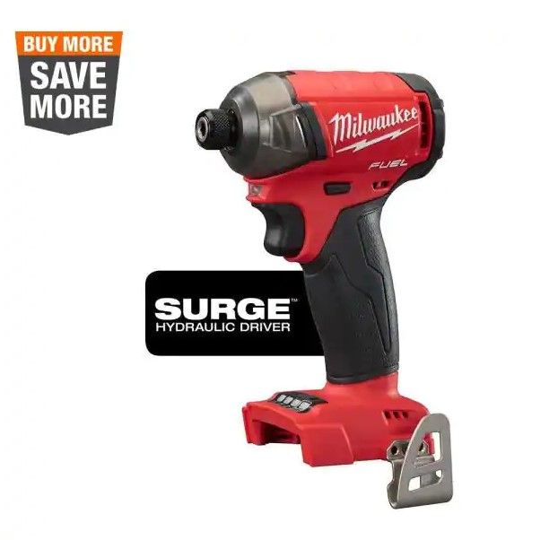 Photo 1 of 
Milwaukee
M18 FUEL SURGE 18-Volt Lithium-Ion Brushless Cordless 1/4 in. Hex Impact Driver (Tool-Only)