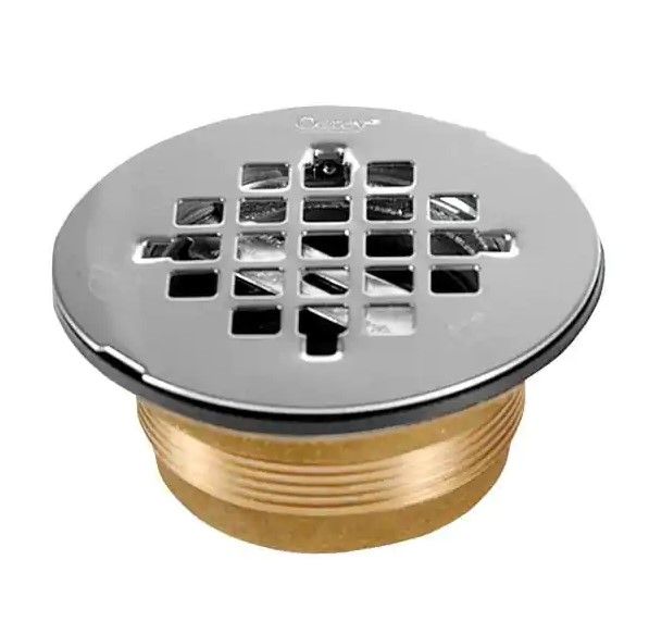 Photo 1 of 
OATEY
Round No-Caulk Brass Shower Drain with 4-1/2 in. Round Snap-In Stainless Steel Drain Cover
