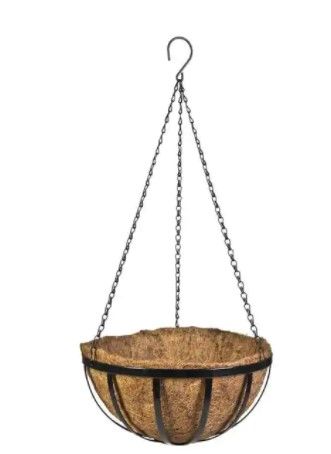 Photo 1 of 12 in. Metal English Hanging Coco Basket
3 ct