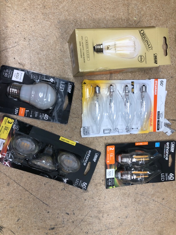 Photo 1 of **NO REFUNDS/RETURNS** -Bundle of assorted home depot light bulbs